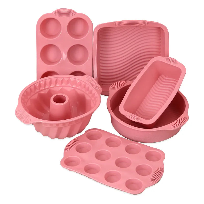 Conjunto de Formas de Silicone Rosa