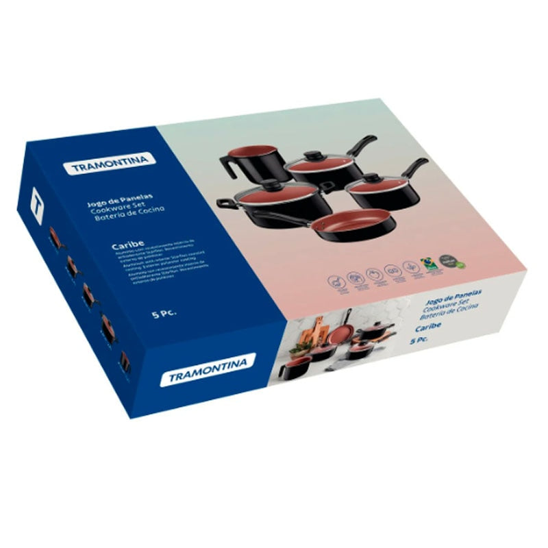 Conjunto de Panelas Tramontina Antiaderente - 5 Peças